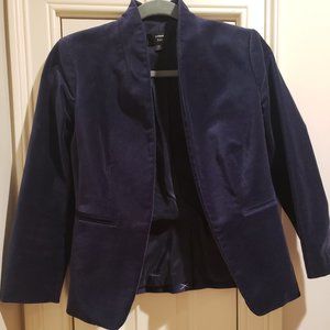 Jcrew, Navy velour jacket, 0P